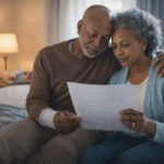 Living-Benefits-Couple-reviewing-a-life-isurance-document