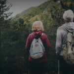 Retired couple enjoying national park